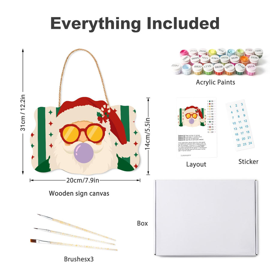 Hanging sign kit contents
