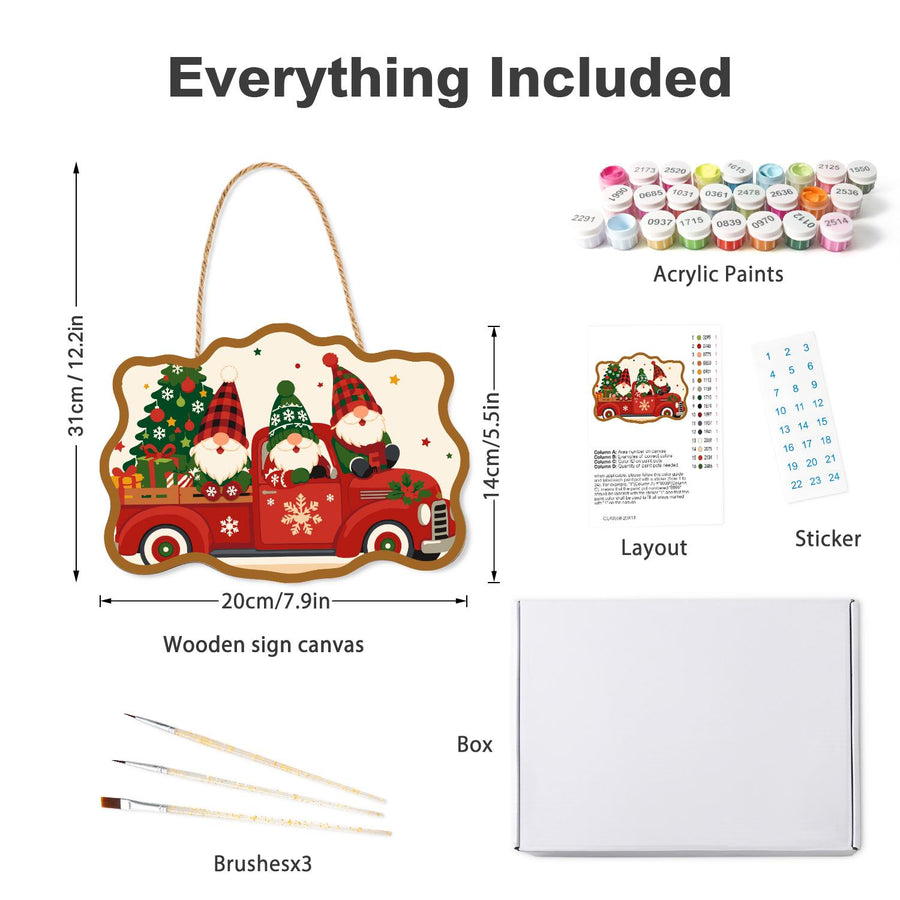 Hanging sign kit contents