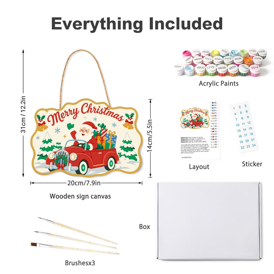 Hanging sign kit contents