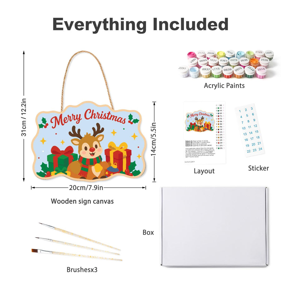 Hanging sign kit contents