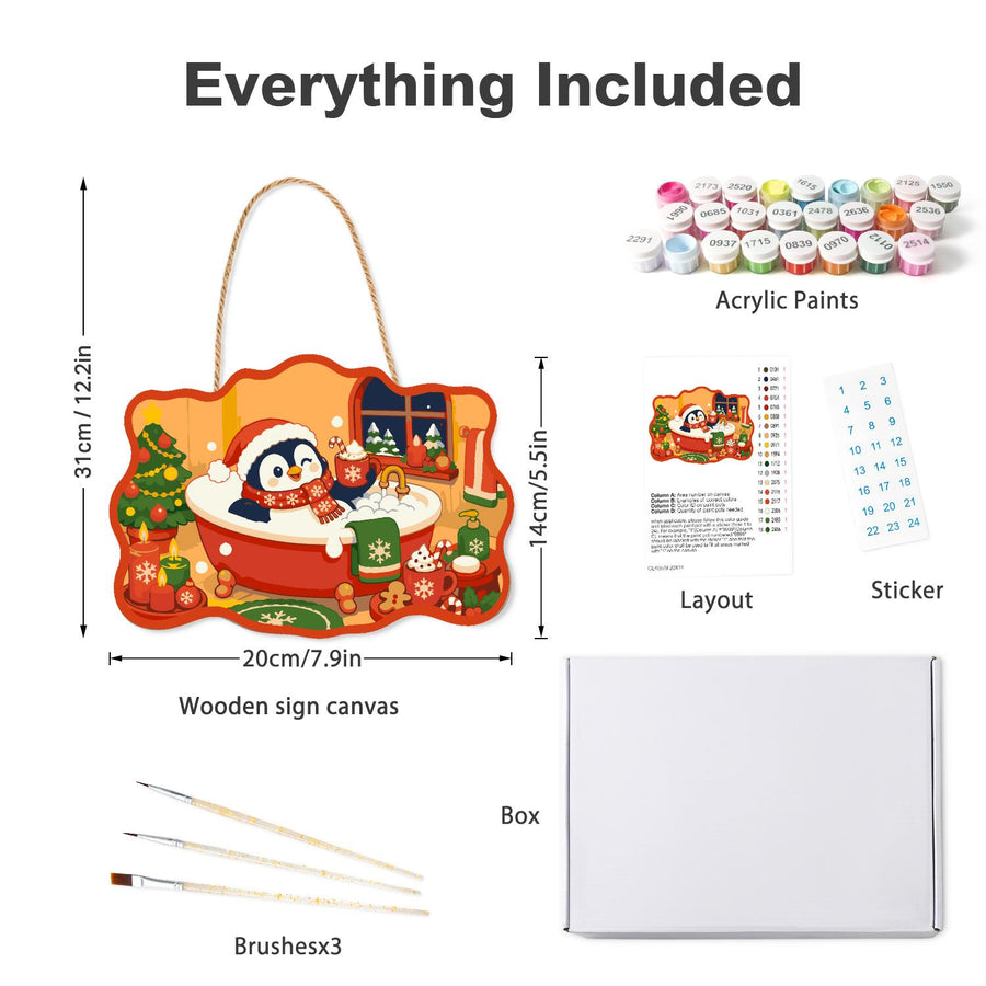 Hanging sign kit contents