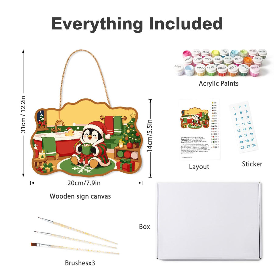 Hanging sign kit contents