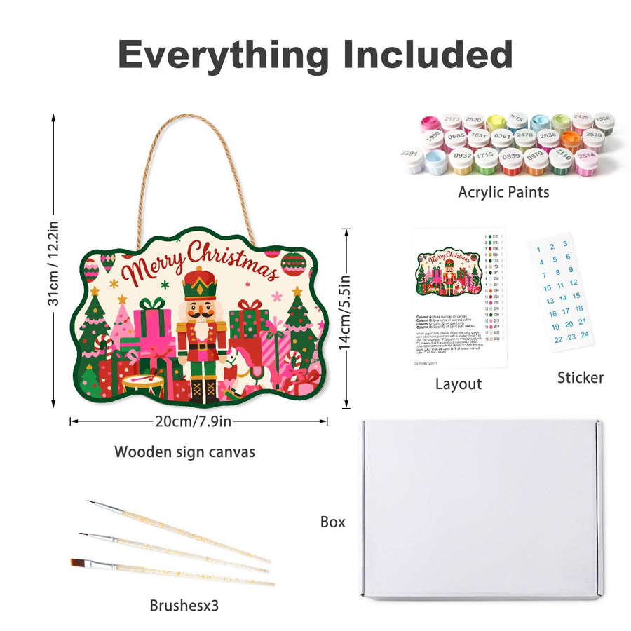 Hanging sign kit contents