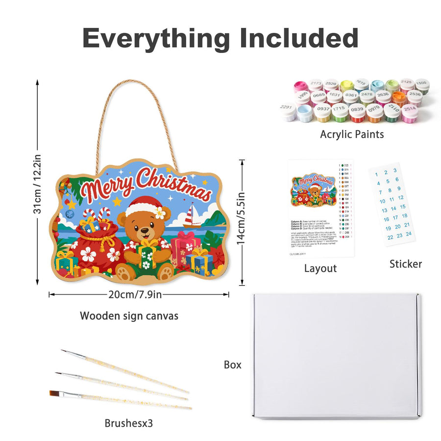 Hanging sign kit contents
