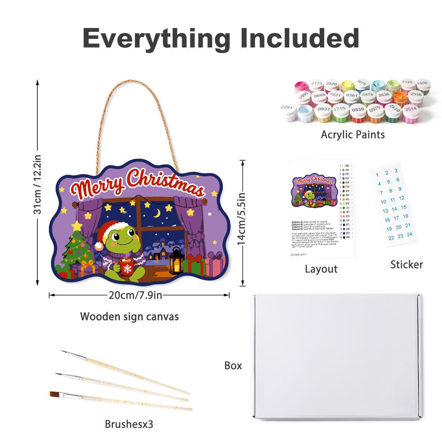 Hanging sign kit contents