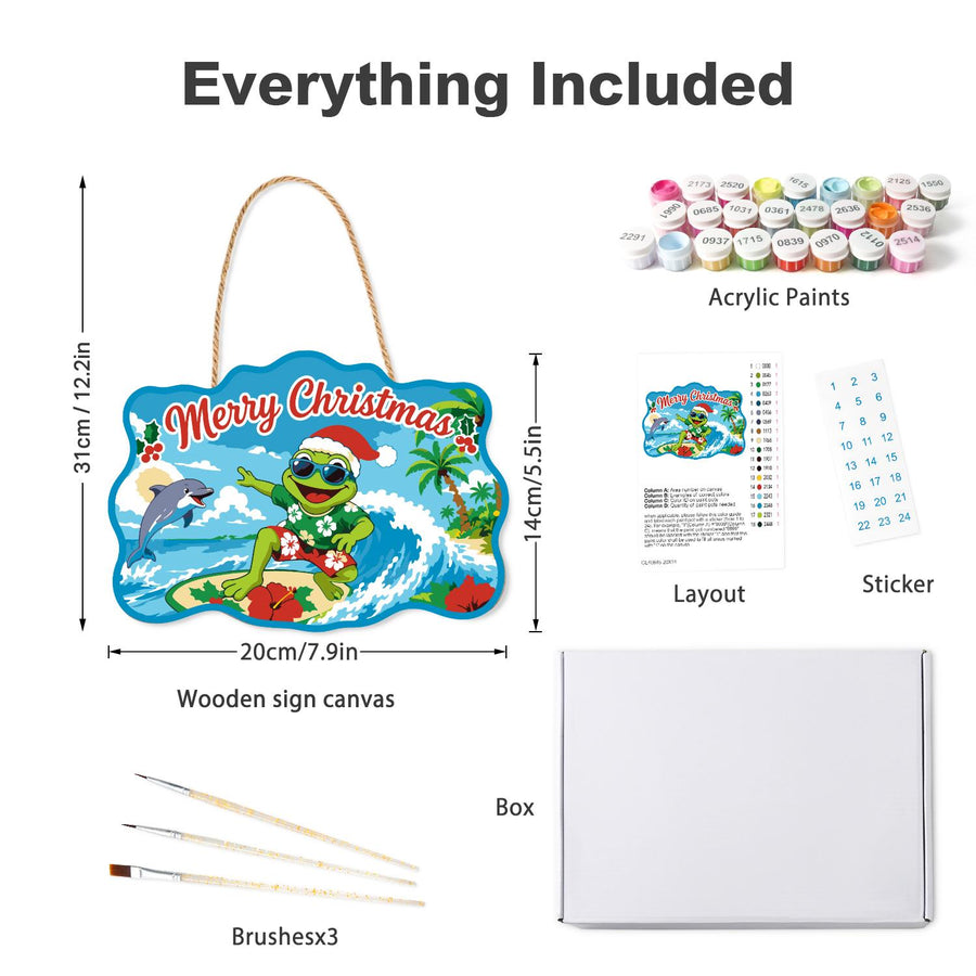 Hanging sign kit contents