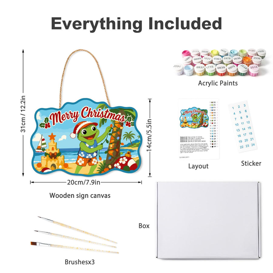 Hanging sign kit contents
