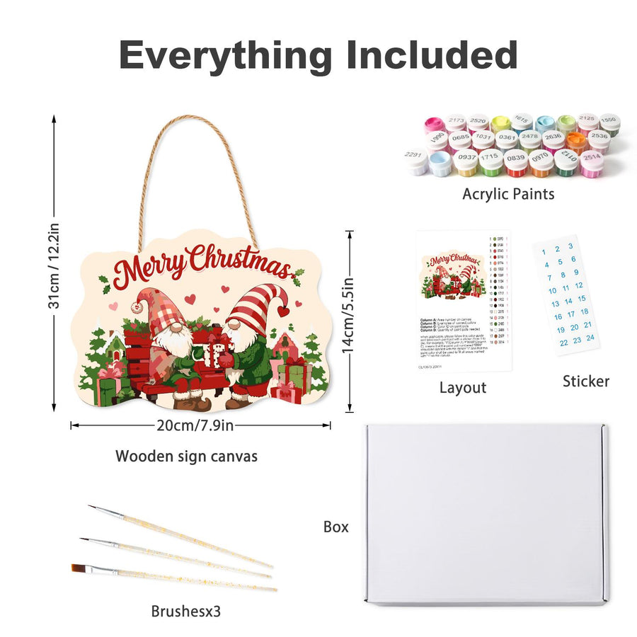 Hanging sign kit contents