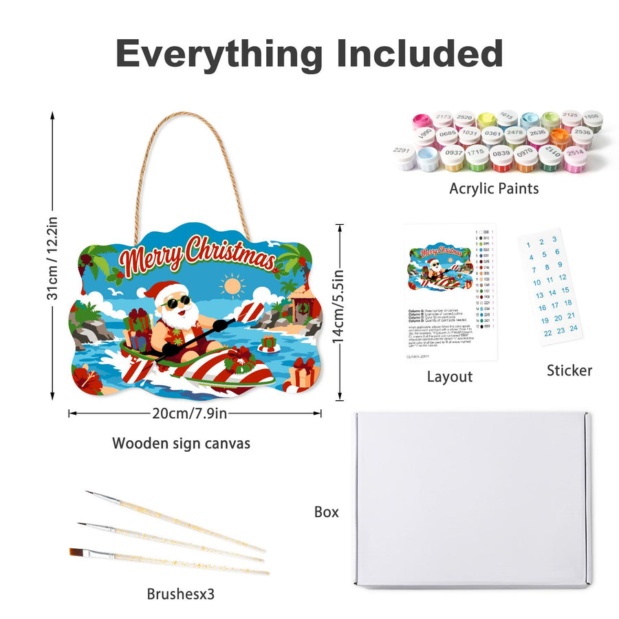 Hanging sign kit contents