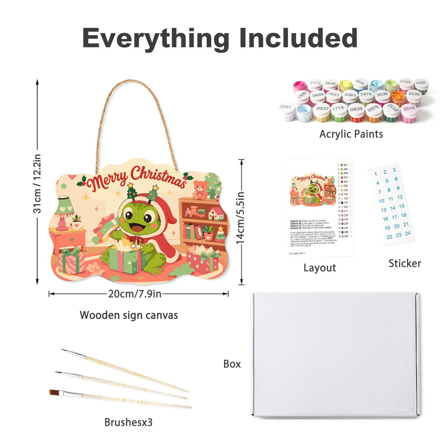 Hanging sign kit contents
