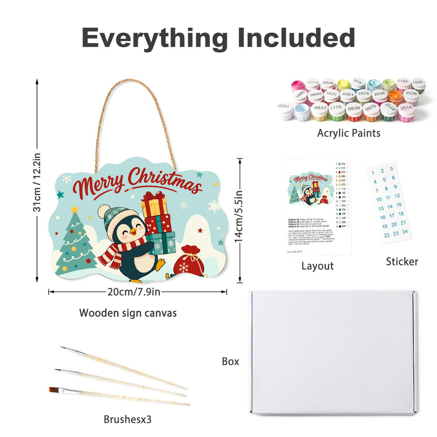 Hanging sign kit contents