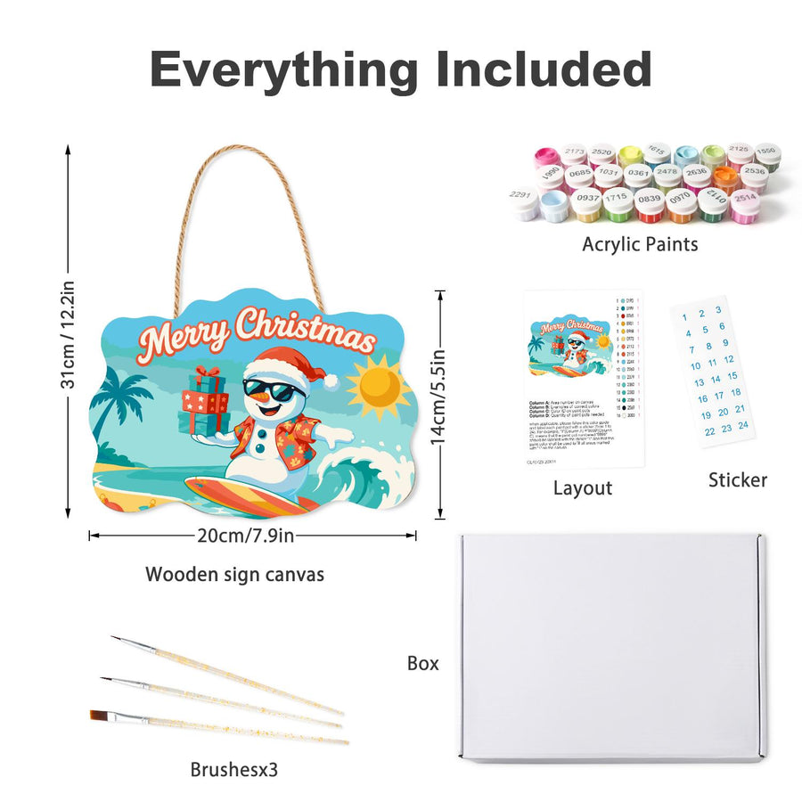 Hanging sign kit contents