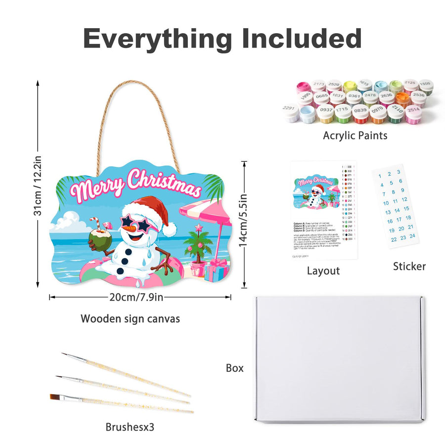 Hanging sign kit contents