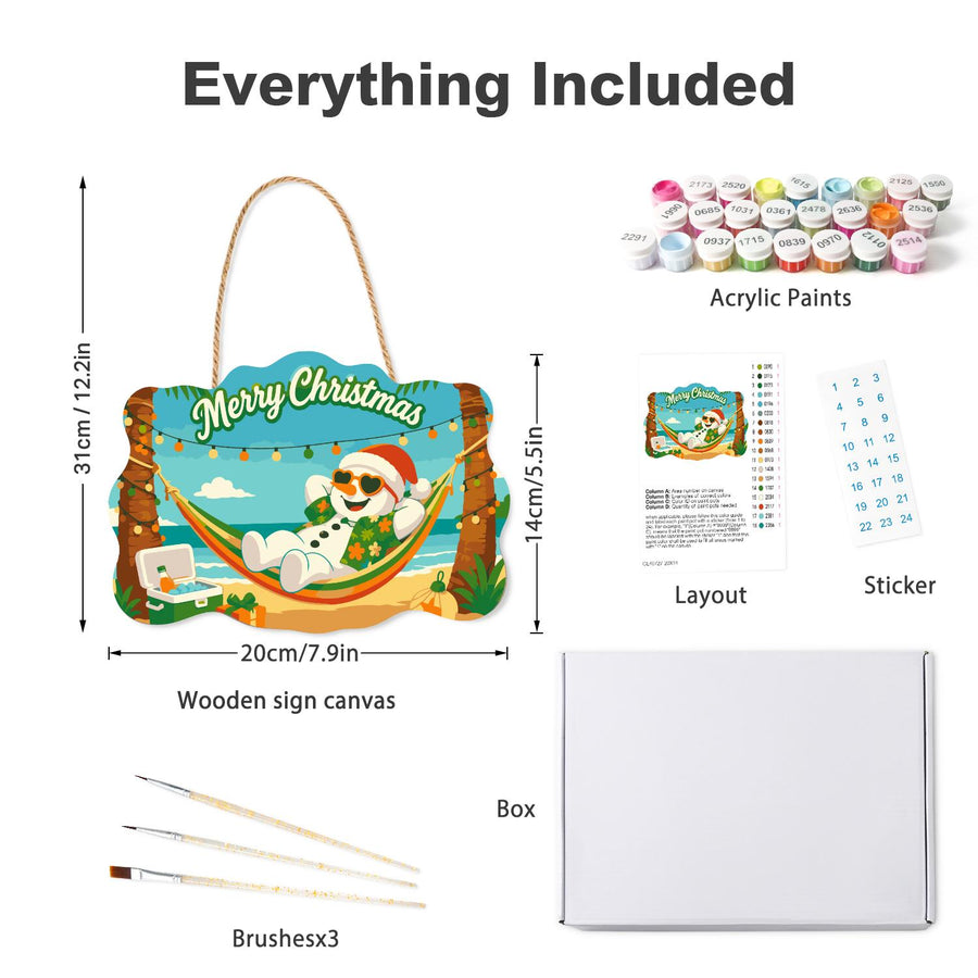 Hanging sign kit contents