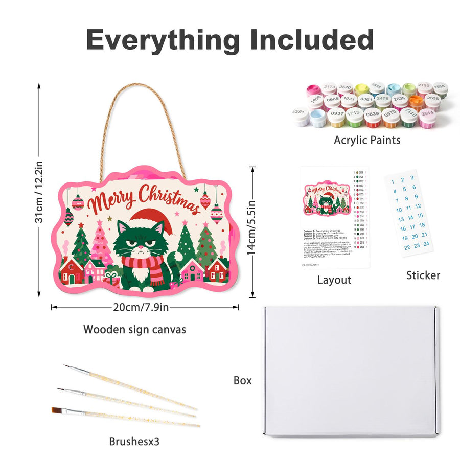Hanging sign kit contents