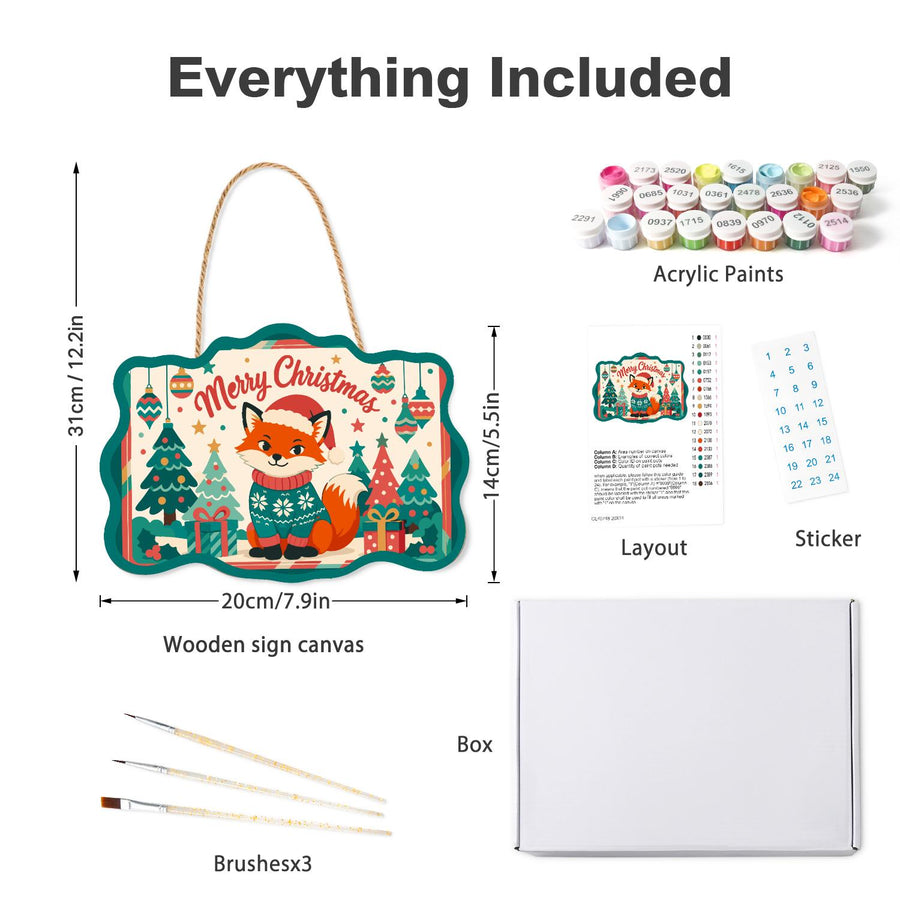 Hanging sign kit contents
