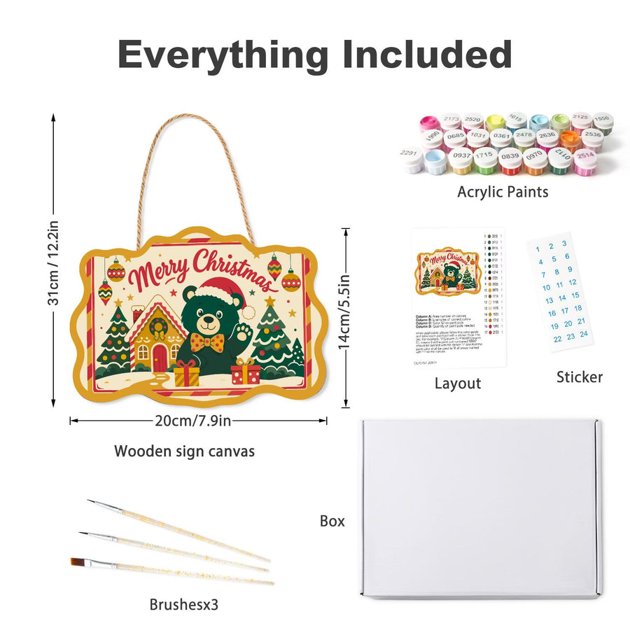 Hanging sign kit contents