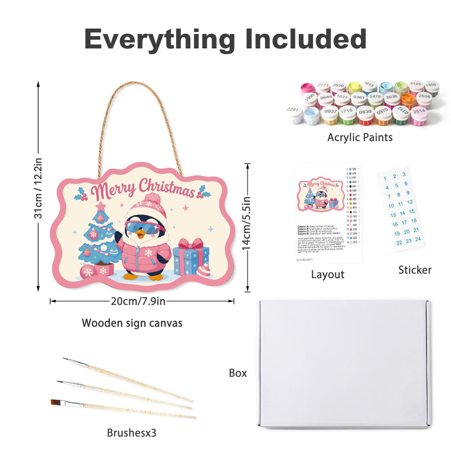 Hanging sign kit contents