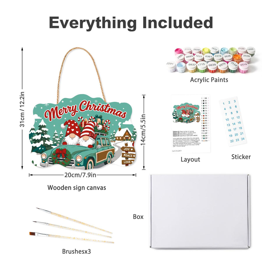 Hanging sign kit contents