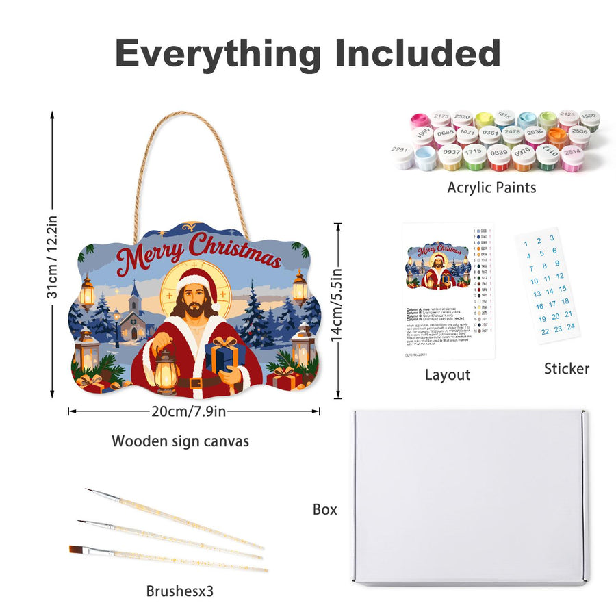 Hanging sign kit contents