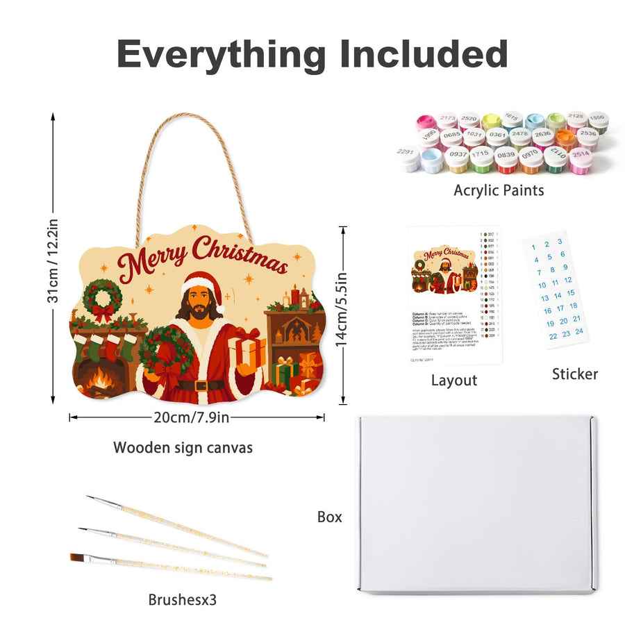 Hanging sign kit contents