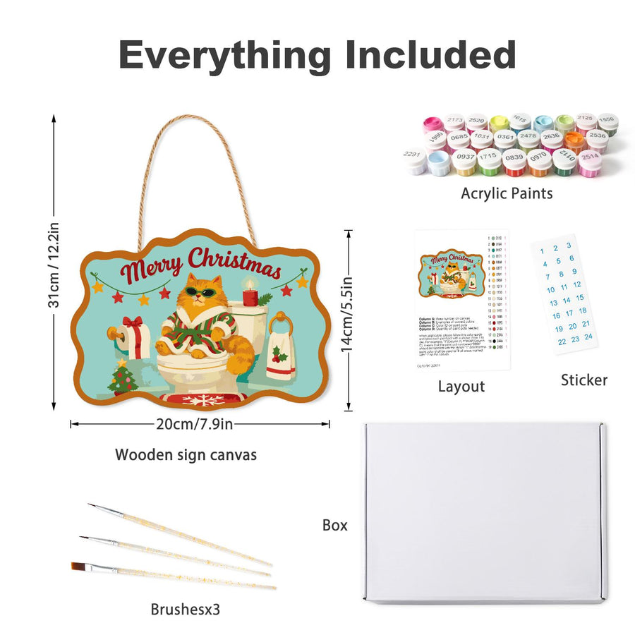 Hanging sign kit contents