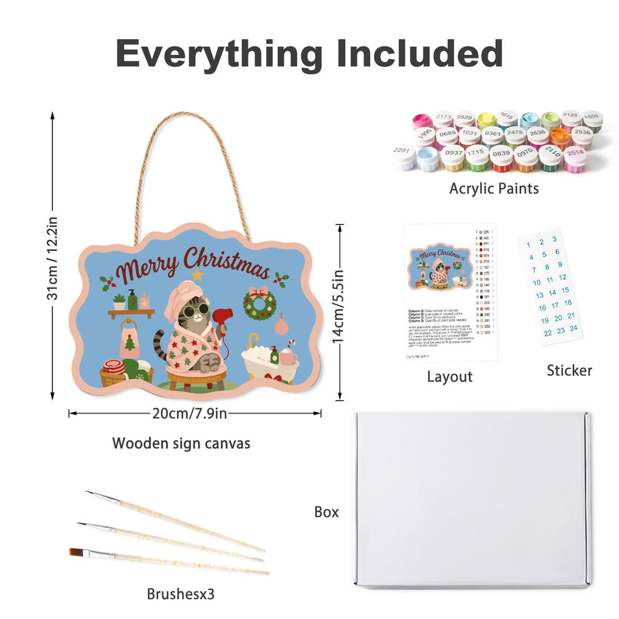 Hanging sign kit contents