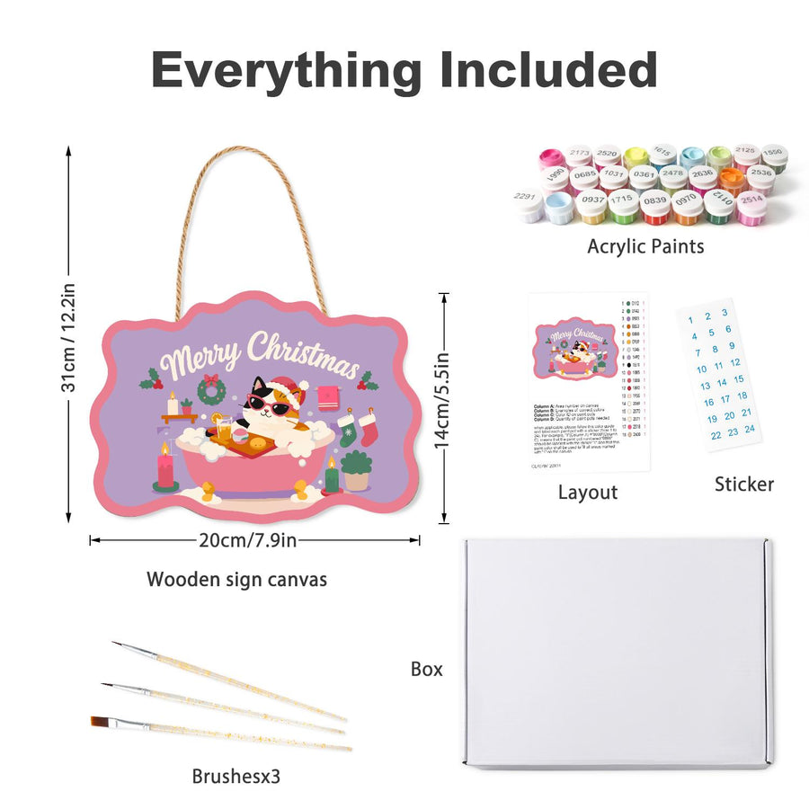 Hanging sign kit contents