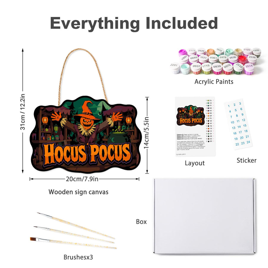 Hanging sign kit contents