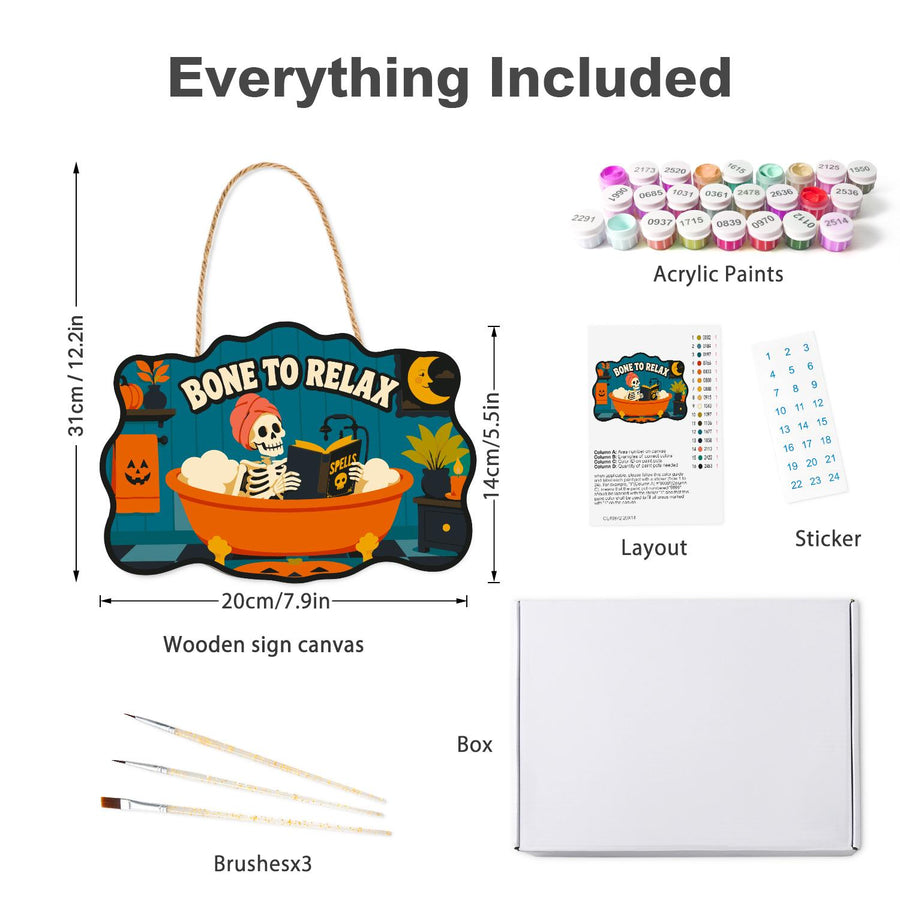 Hanging sign kit contents
