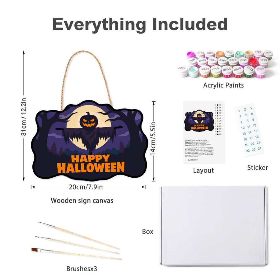 Hanging sign kit contents