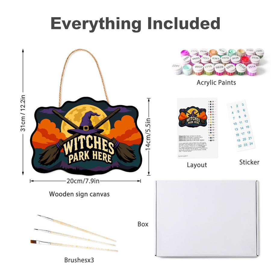 Hanging sign kit contents