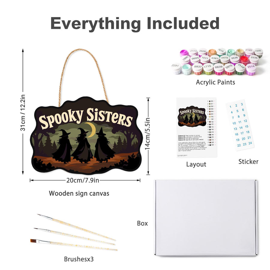 Hanging sign kit contents