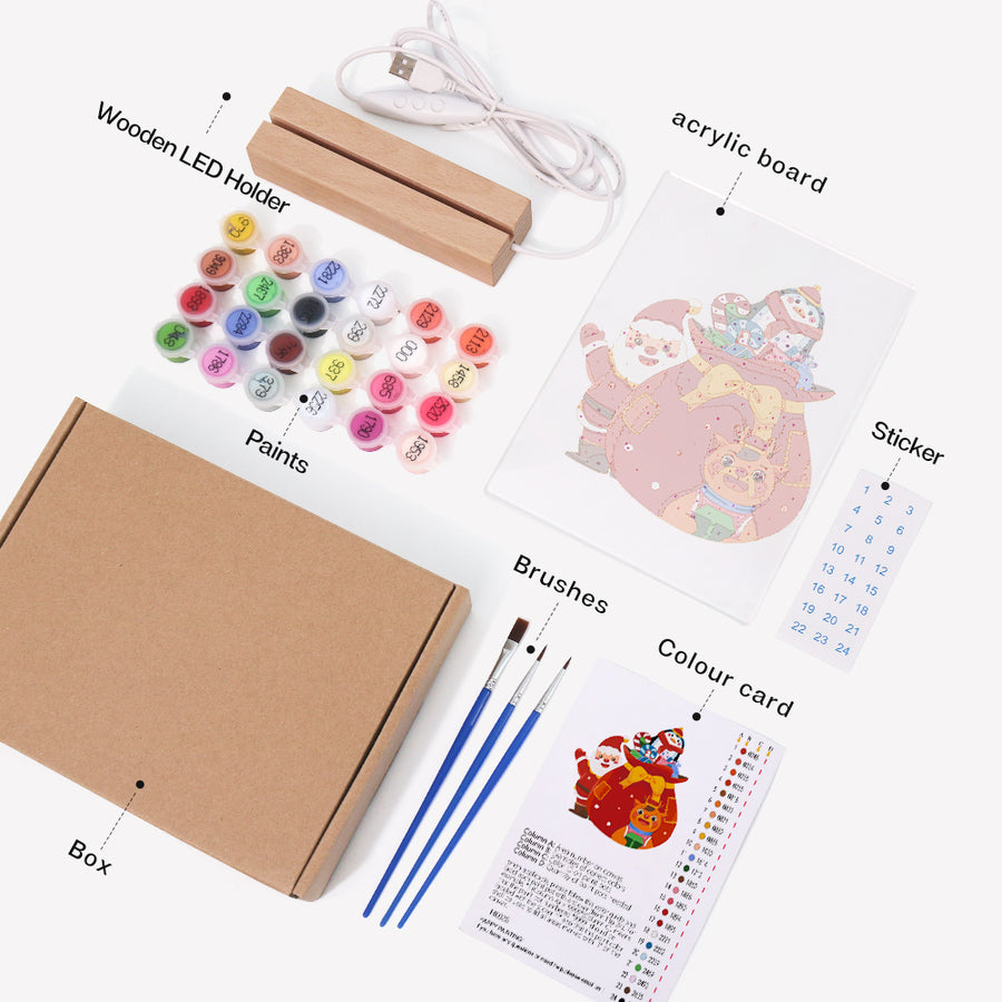 Light-up sign kit contents