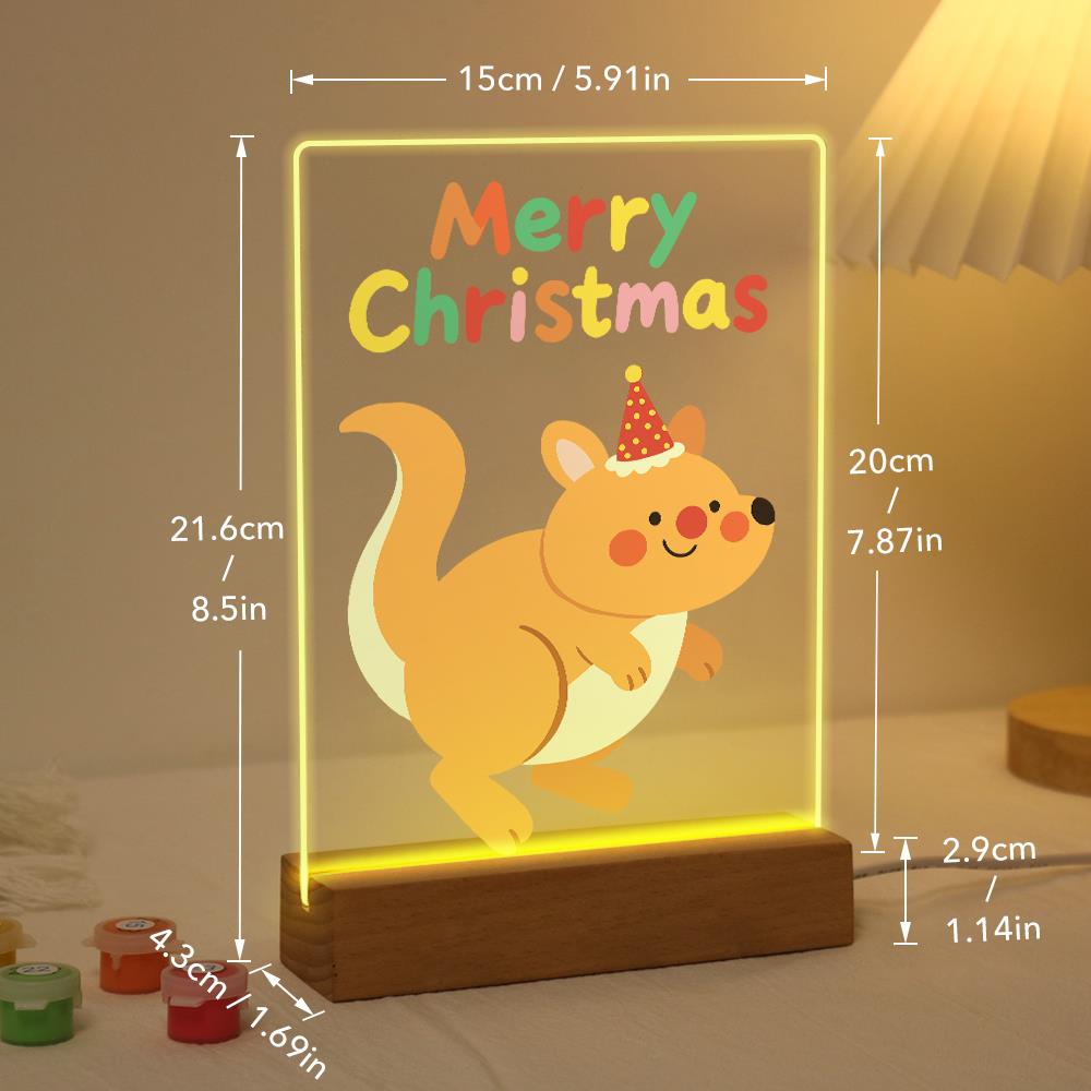 Hopping Holiday Kangaroo paint by numbers light-up sign – image 21