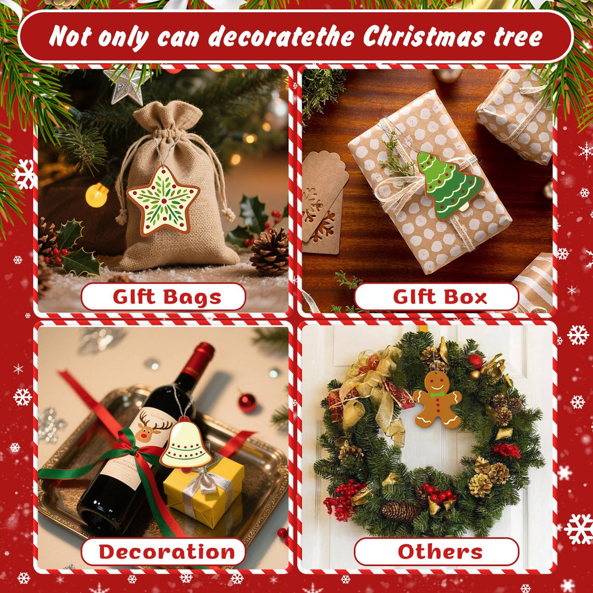 Snowflake Mitten and Santa Hat ornament set – image 16