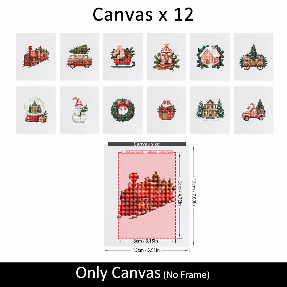 Vintage Red Christmas Rides mini diamond painting – image 10