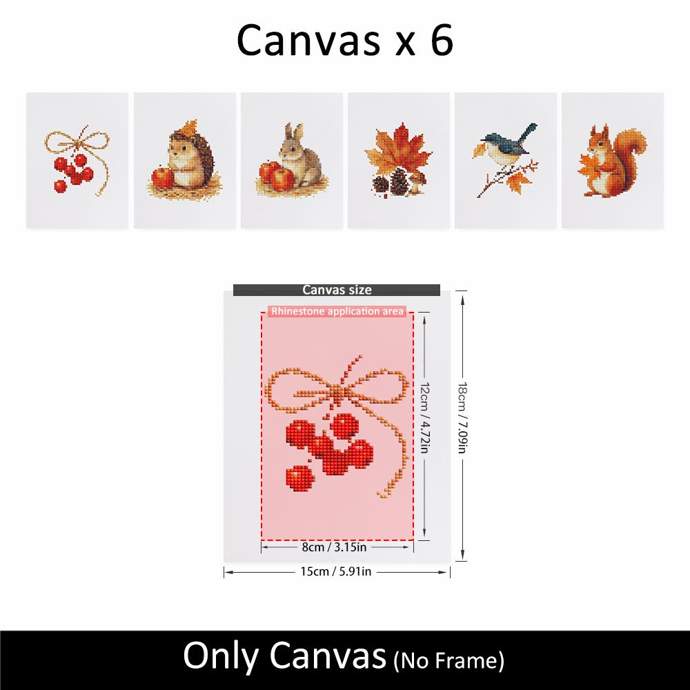 Hedgehog and Maple Leaf Autumn mini diamond painting – image 10