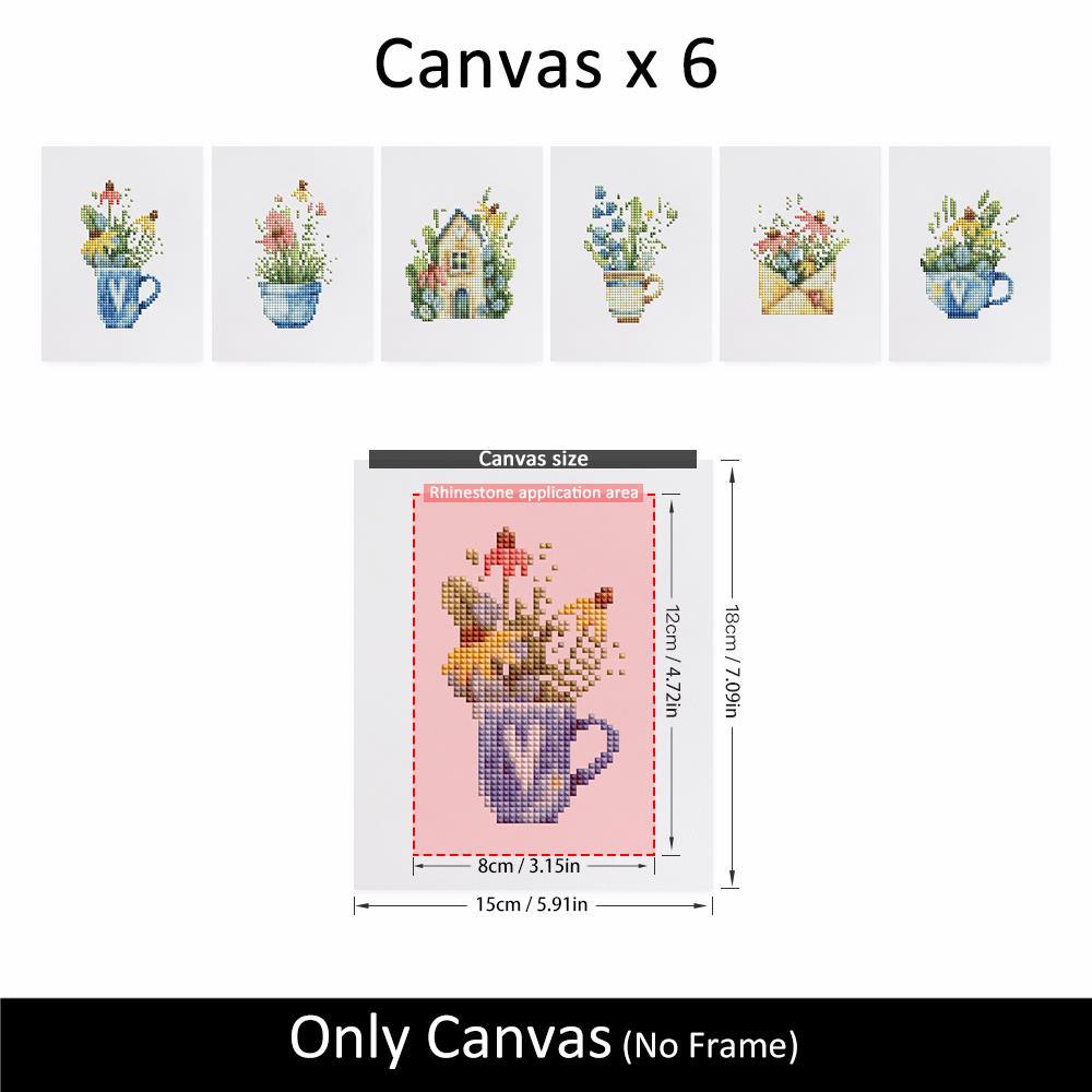 Wildflowers in Teacups mini diamond painting – image 10