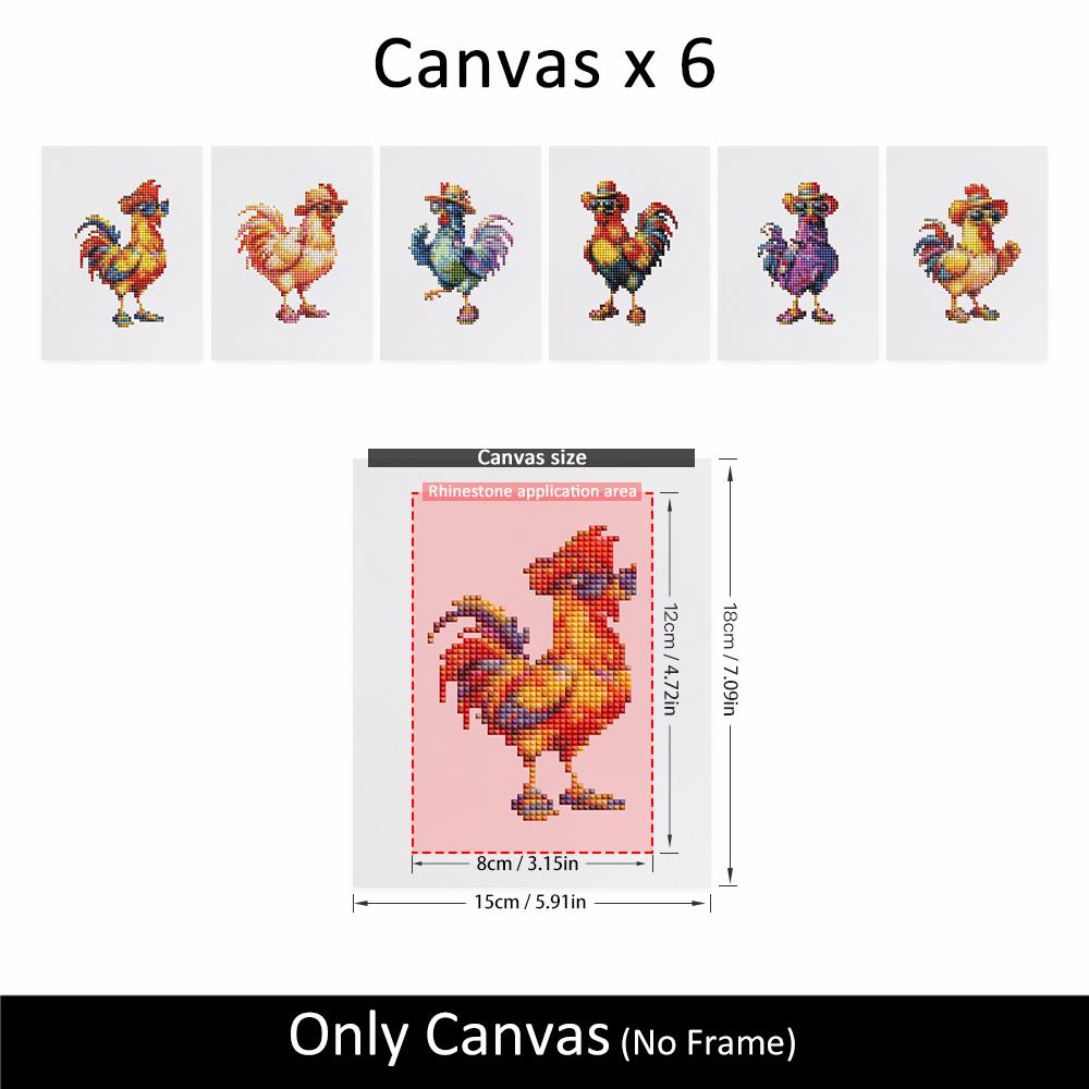 Cool Roosters in Sunglasses mini diamond painting – image 10