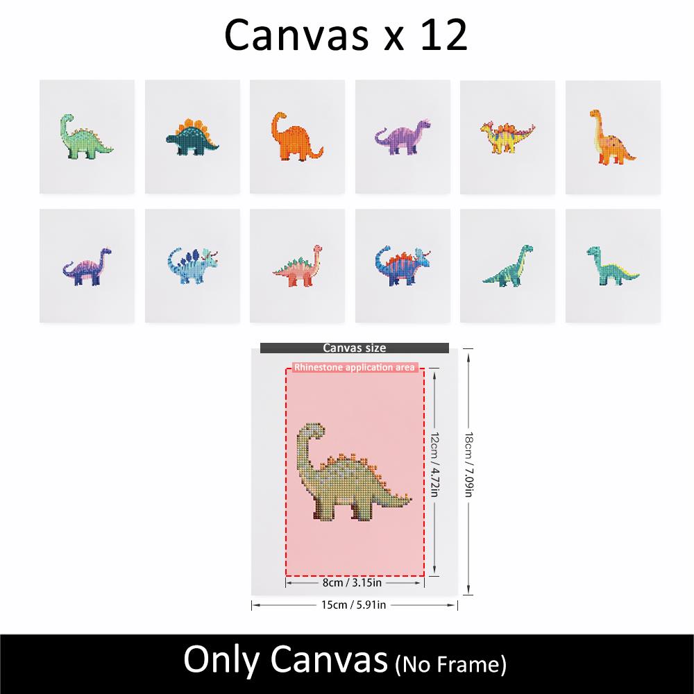 Polka Dot Dino Parade mini diamond painting – image 10