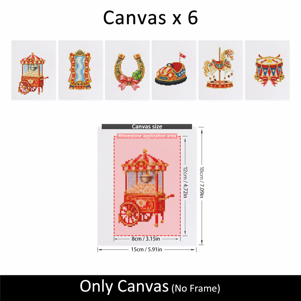 Carousel Horse and Bumper Car (Mini Diamond Painting)