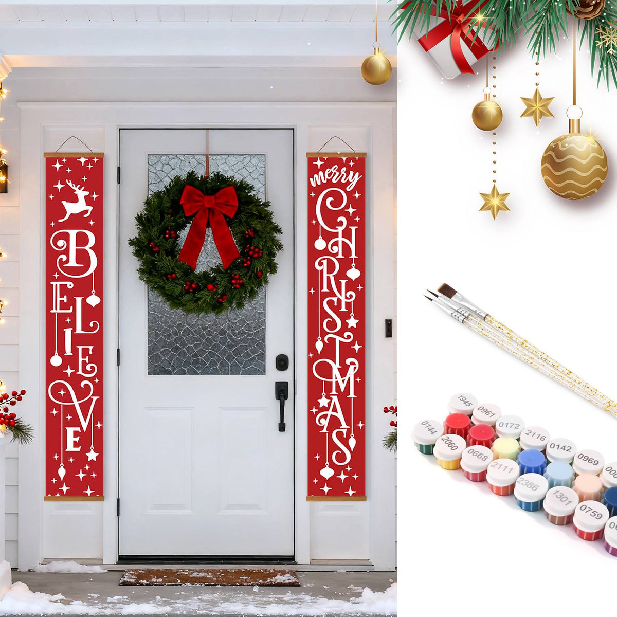 Believe in Christmas (Paint by Numbers Door Banners)