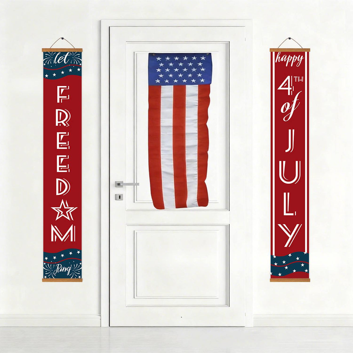 Red and Blue Fourth of July (Paint by Numbers Door Banners)