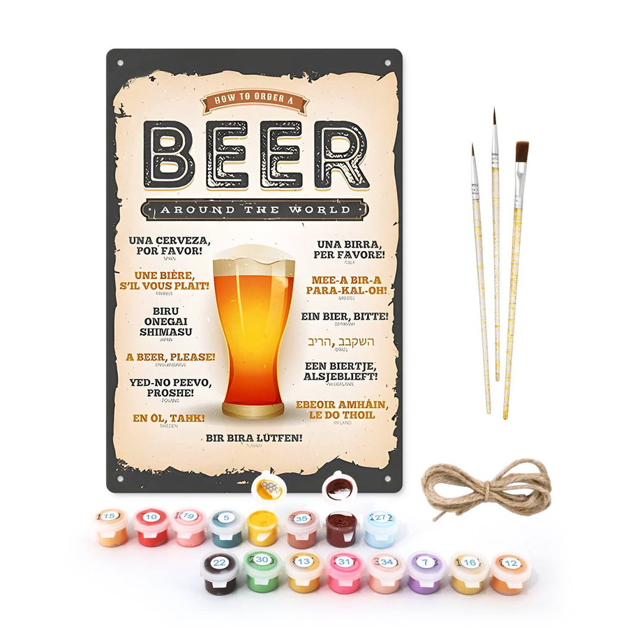 Tin sign kit contents