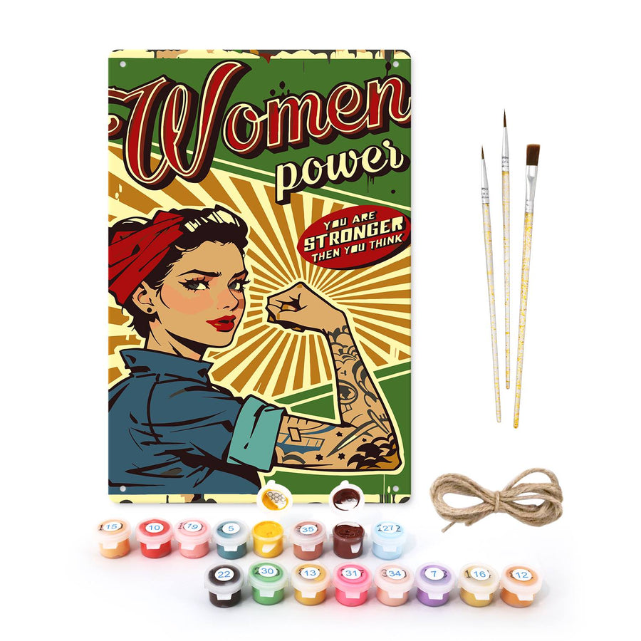 Tin sign kit contents