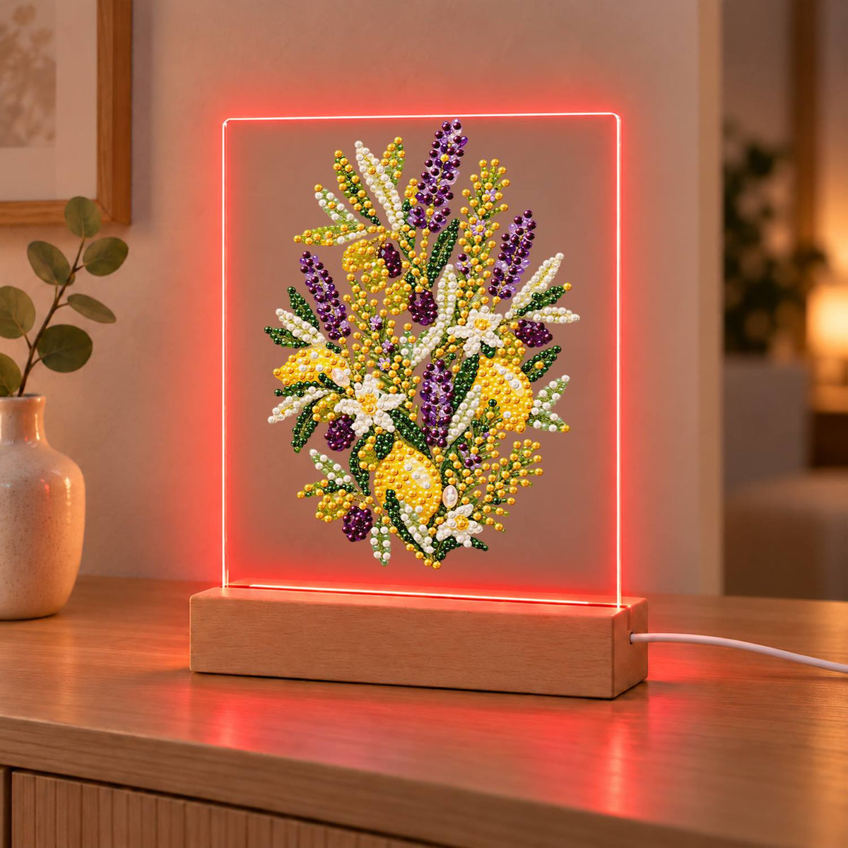 Lavender and Lemon Sprigs (Light-Up Pearl Painting)