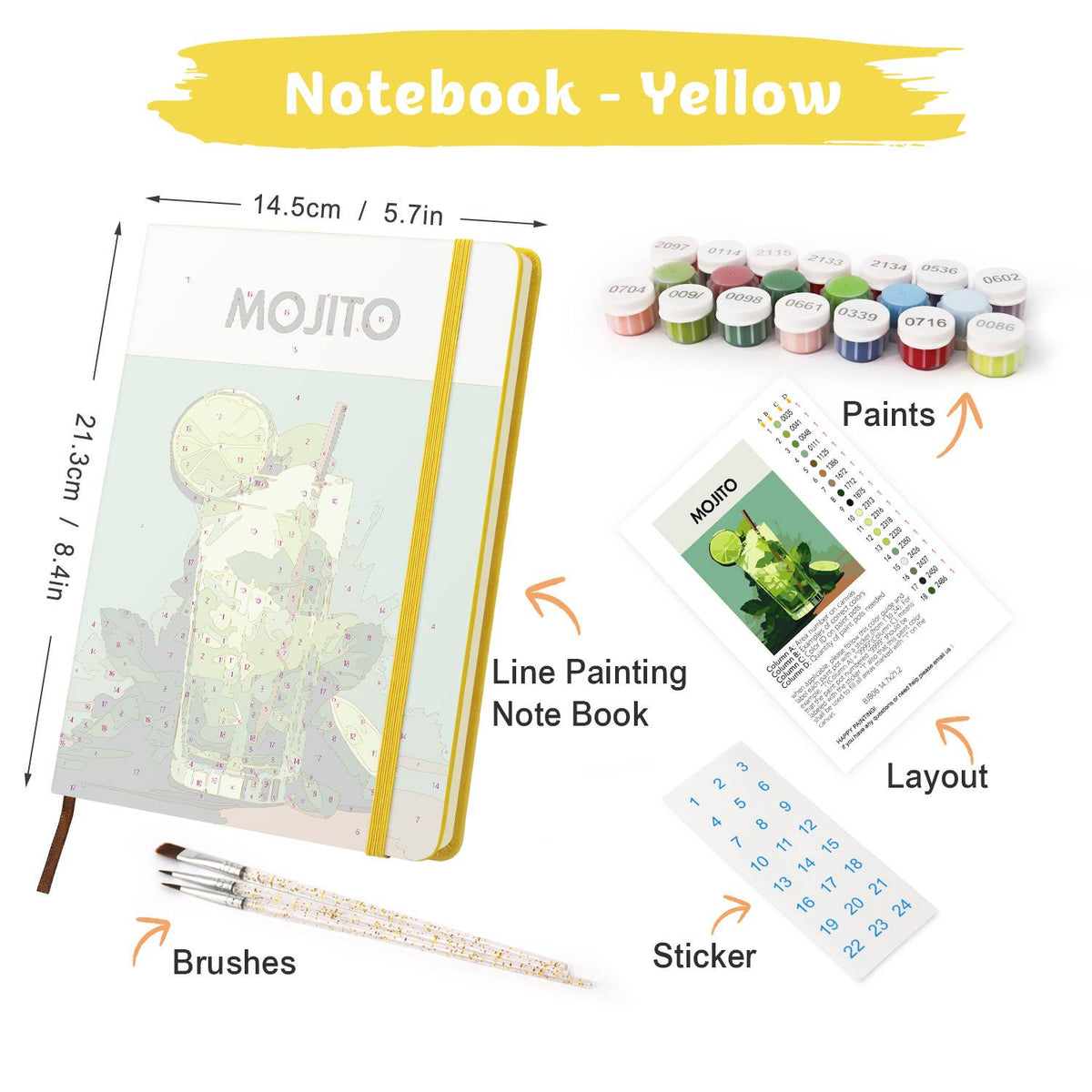 Muddled Mint and Lime Cooler paint by numbers notebook – image 24