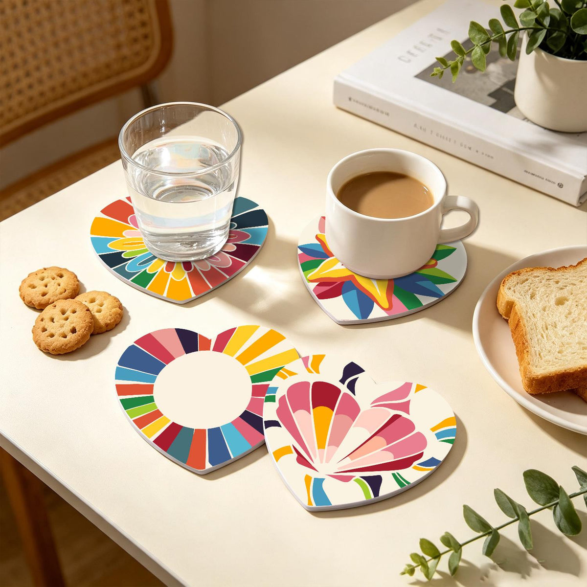 Kaleidoscope Butterfly and Star paint by numbers coasters – image 25