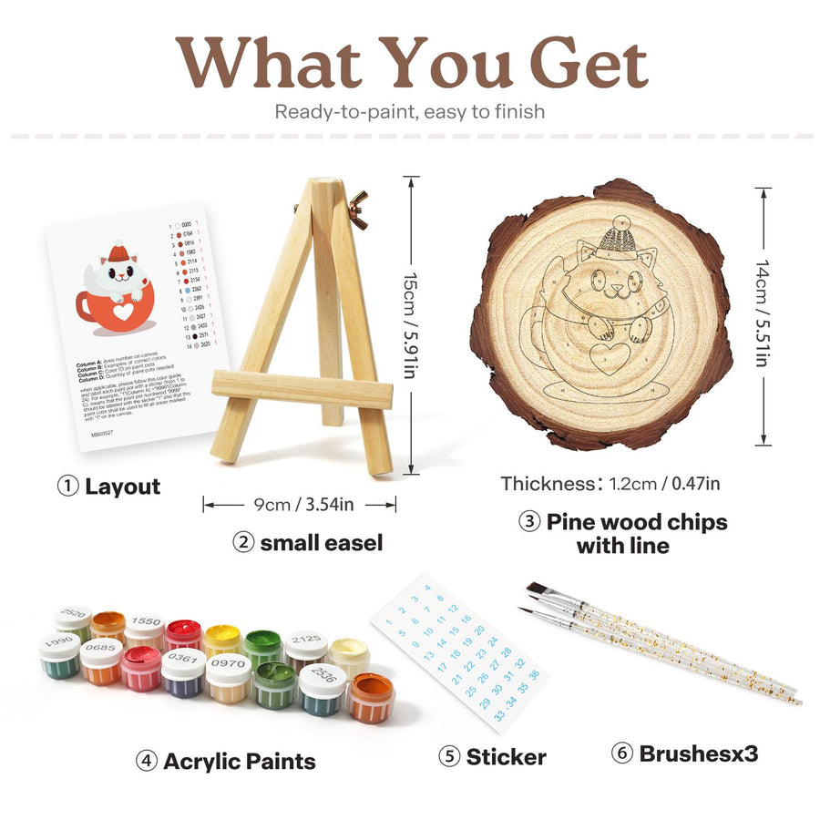 Wood slice kit contents